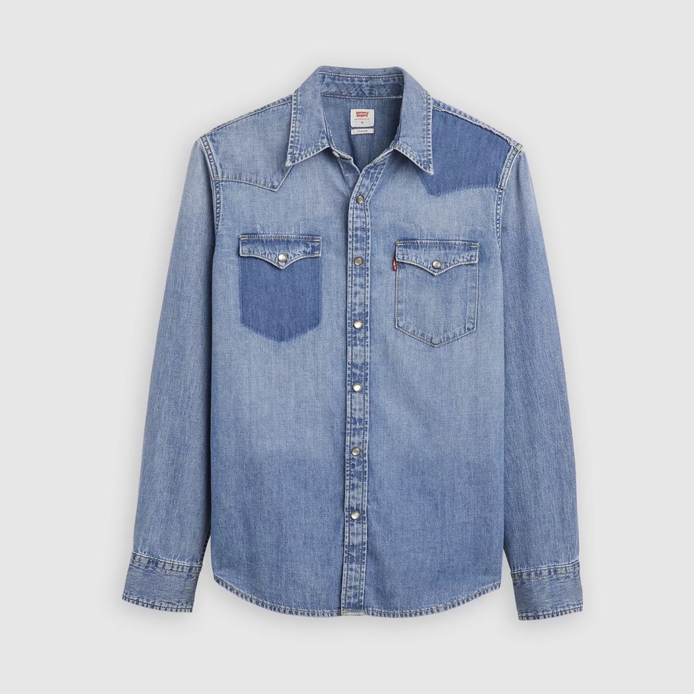 Levi’s Classic Western Ranch Shirt, “The Vanisher”, Light Wash Denim, NWT